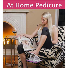 Stedi Pedi home pedicure setup makes grooming easy.