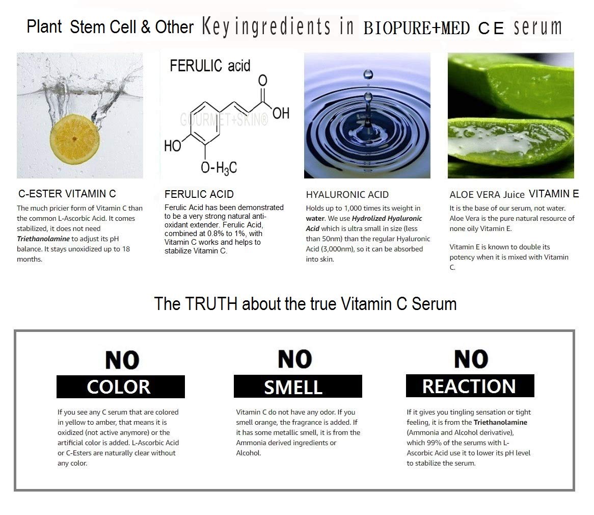 BioPureMED serum swatch on skin suggests even tone