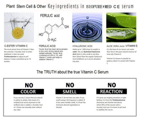 BioPureMED serum swatch on skin suggests even tone