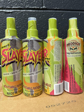 Professional stencil removal before and after with Stencil Slayer Pro in a studio.