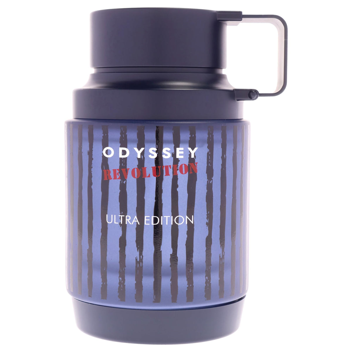 Sterling Parfums Odyssey Ultra Edition bottle side view showing modern masculine styling.