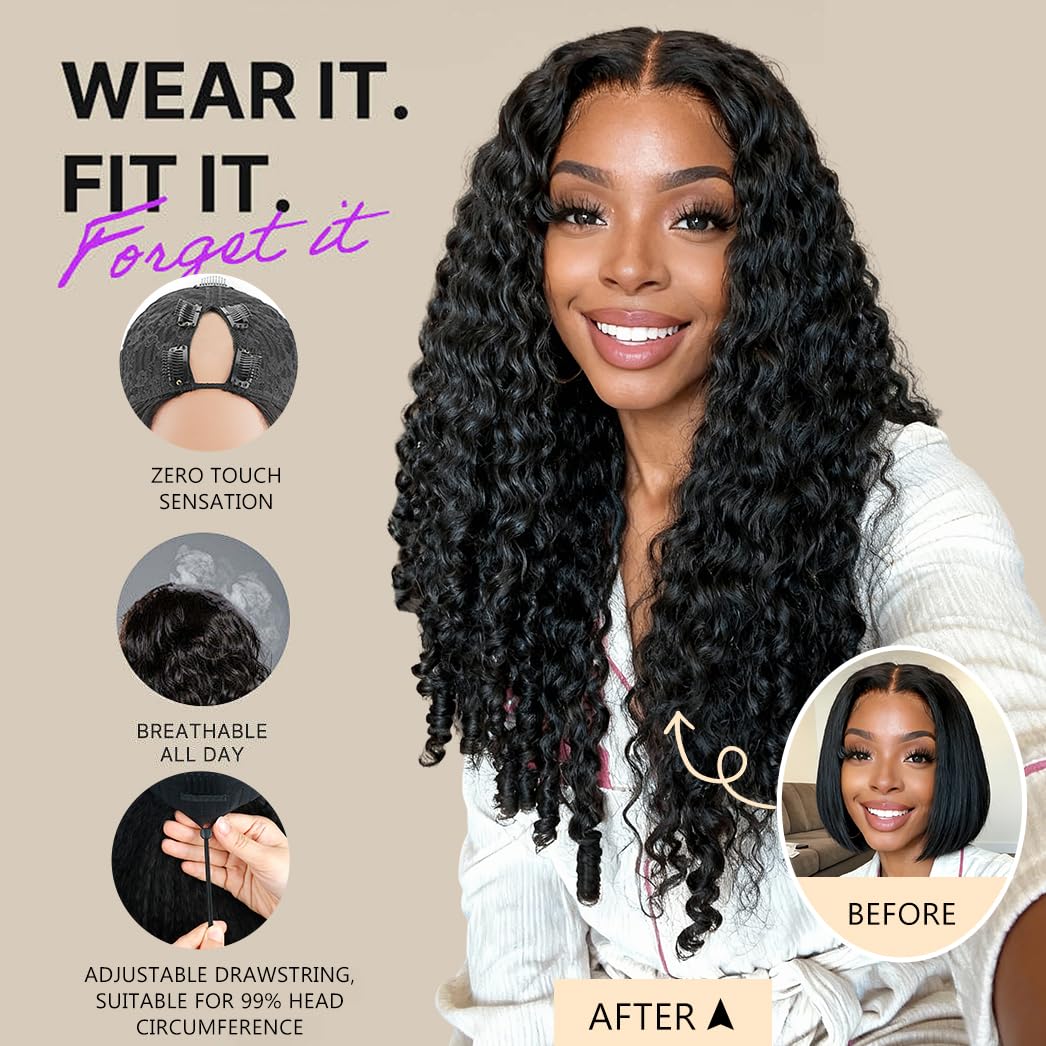 Sterly V Part Wig Brazilian Remy texture highlights natural movement
