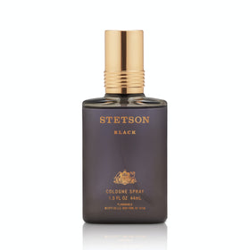 Stetson Black bottle front view showcasing travel-friendly design