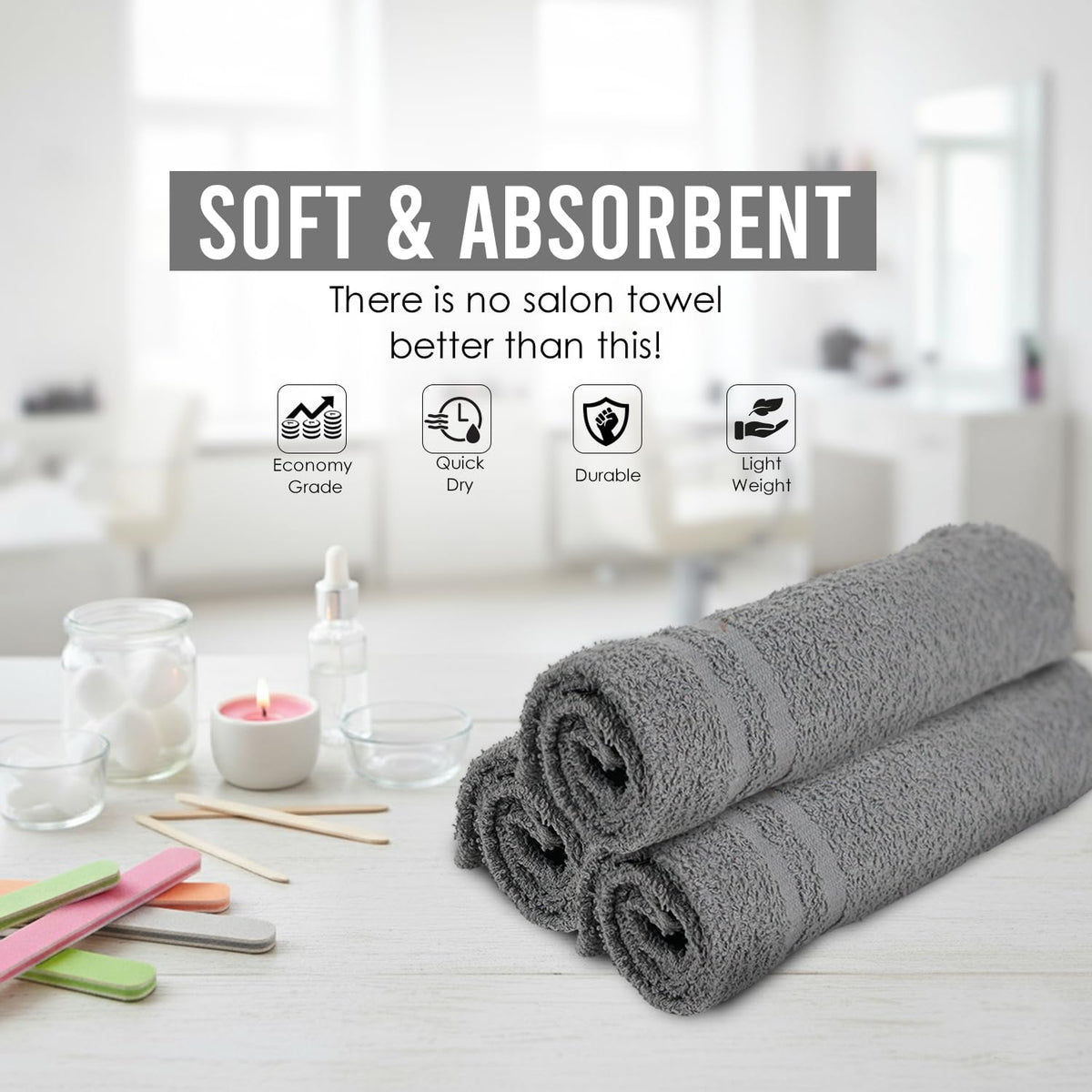STF Linen multi-use towel grey, versatile for home and travel.
