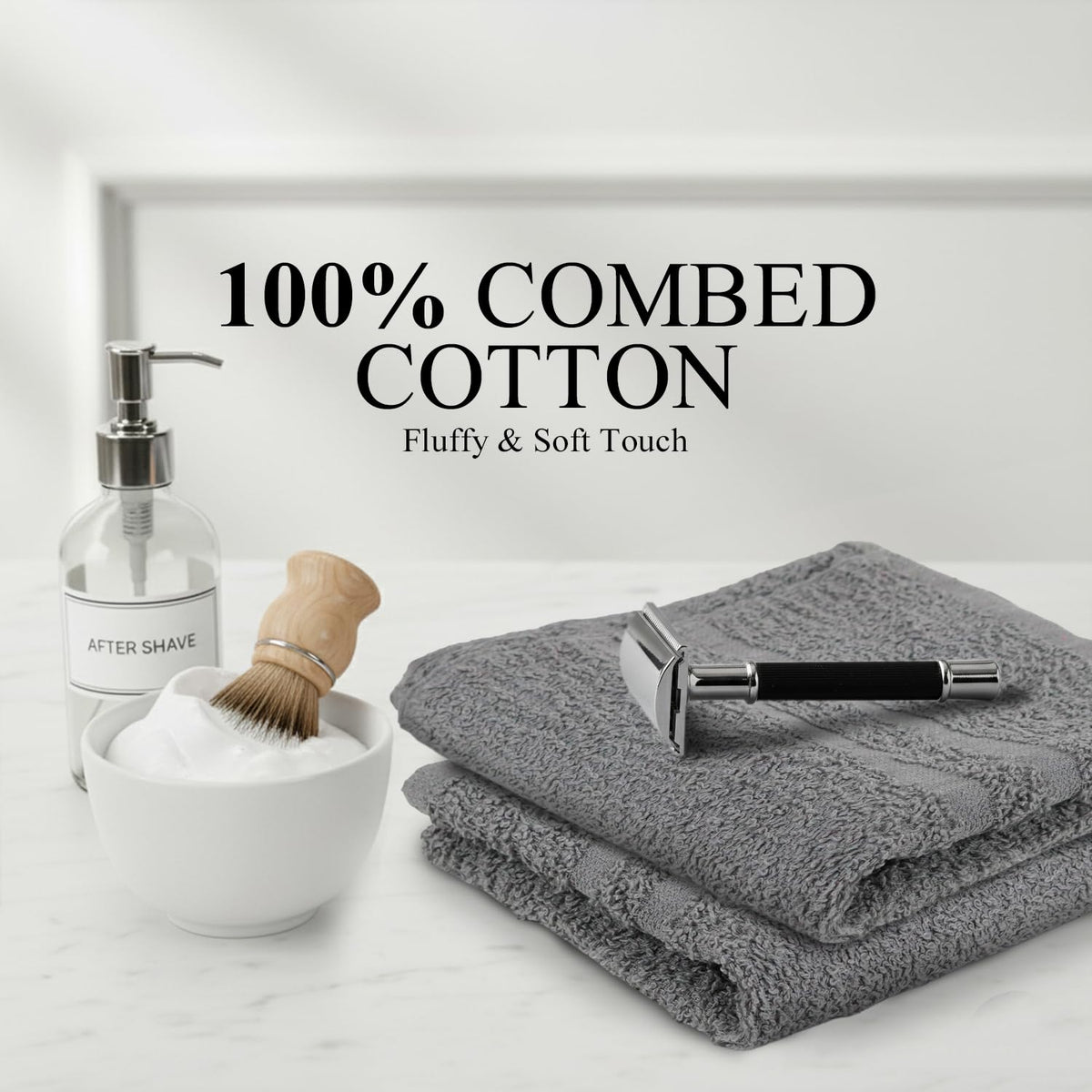 STF Linen spa towel grey 16x27, highly absorbent for treatments.