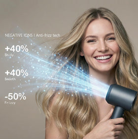 STFF ion hair dryer at 453g offers balanced grip for long styling sessions.