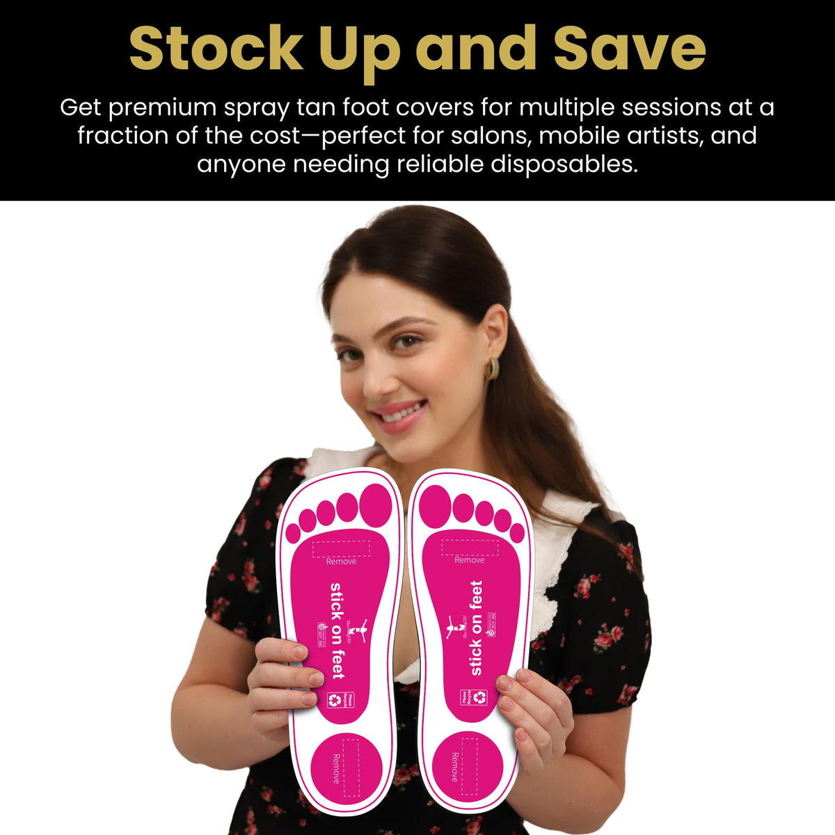 STICKONFEET sole protection during tan helps keep feet clean.