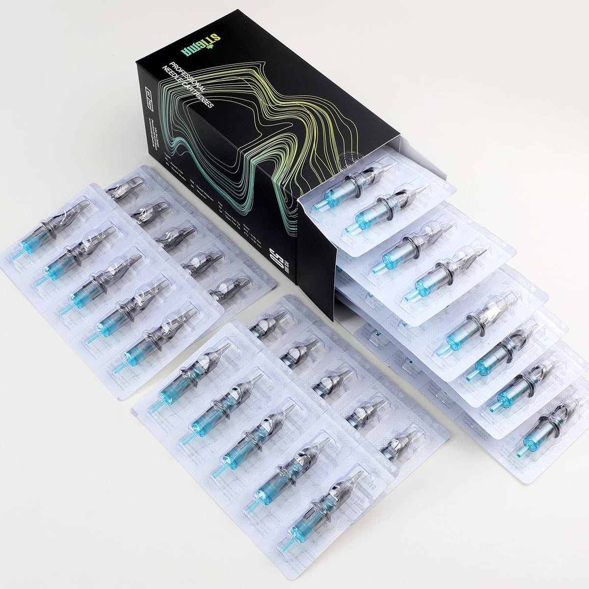 Stigma Aquamarine Knight 1209RL round needle with reliable flow control.