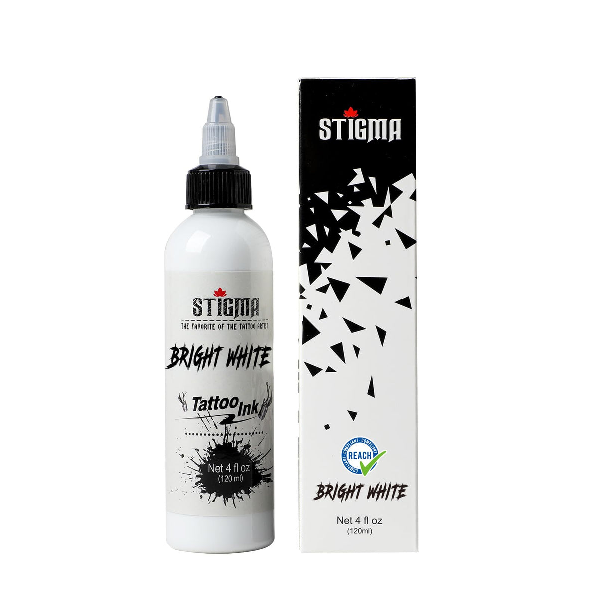 STIGMA bright white tattoo ink bottle for bold highlights