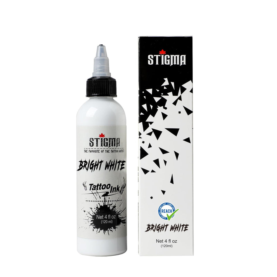 STIGMA bright white tattoo ink bottle for bold highlights