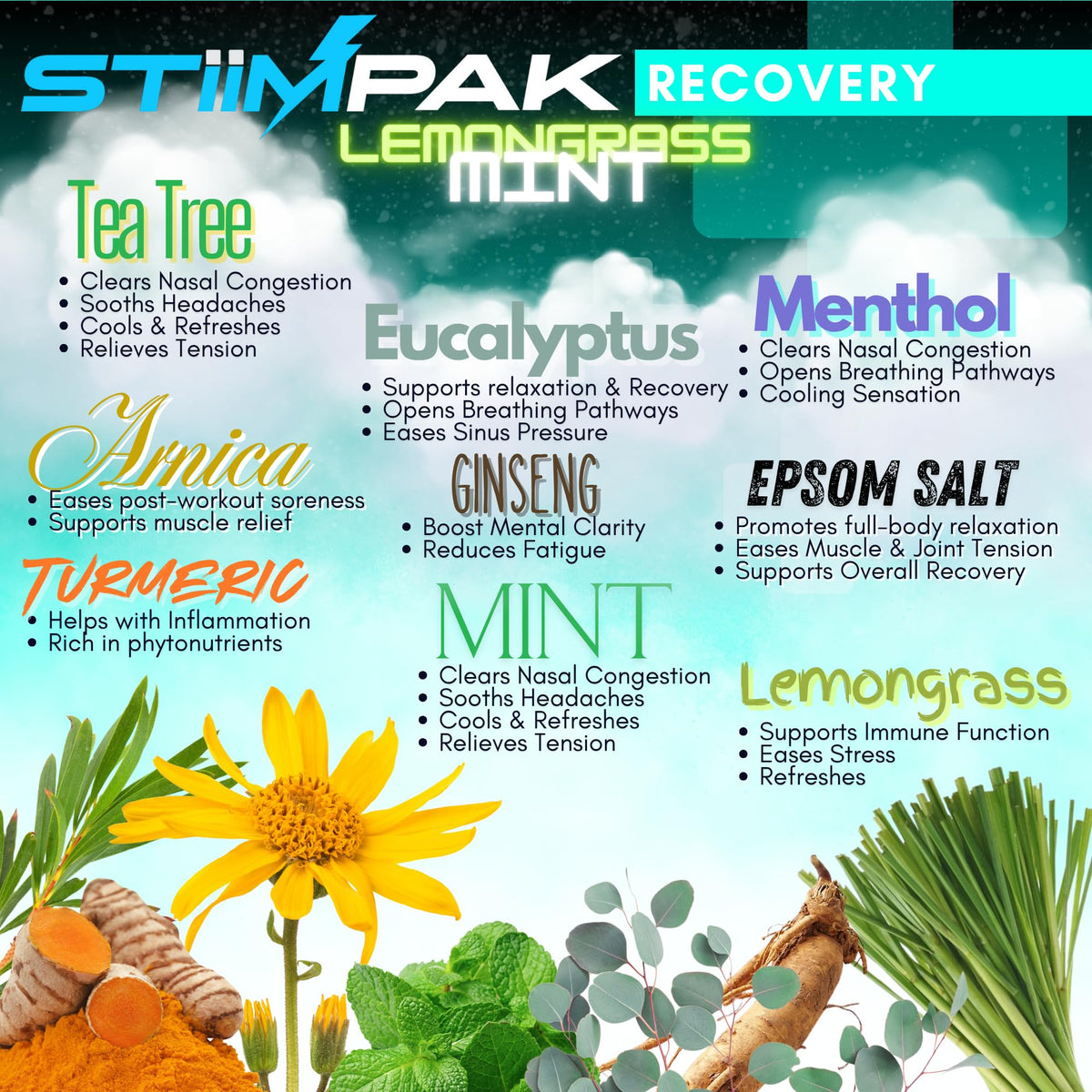 STiiMPAK Recovery shower steamer 80g cold/flu themed fragrance in steam
