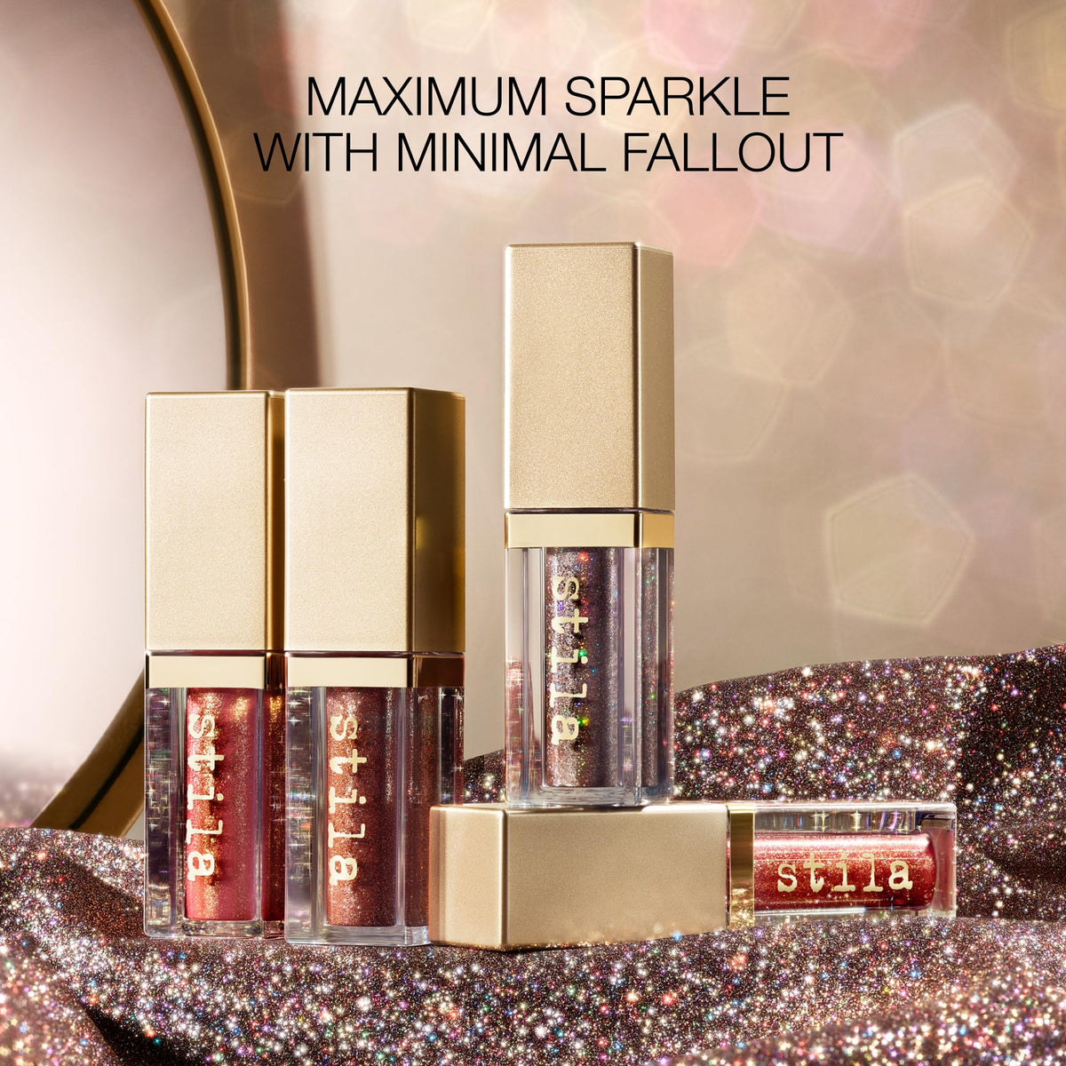 Stila Magnificent Metals finished eyelid with long-wear sparkle in a close-up shot