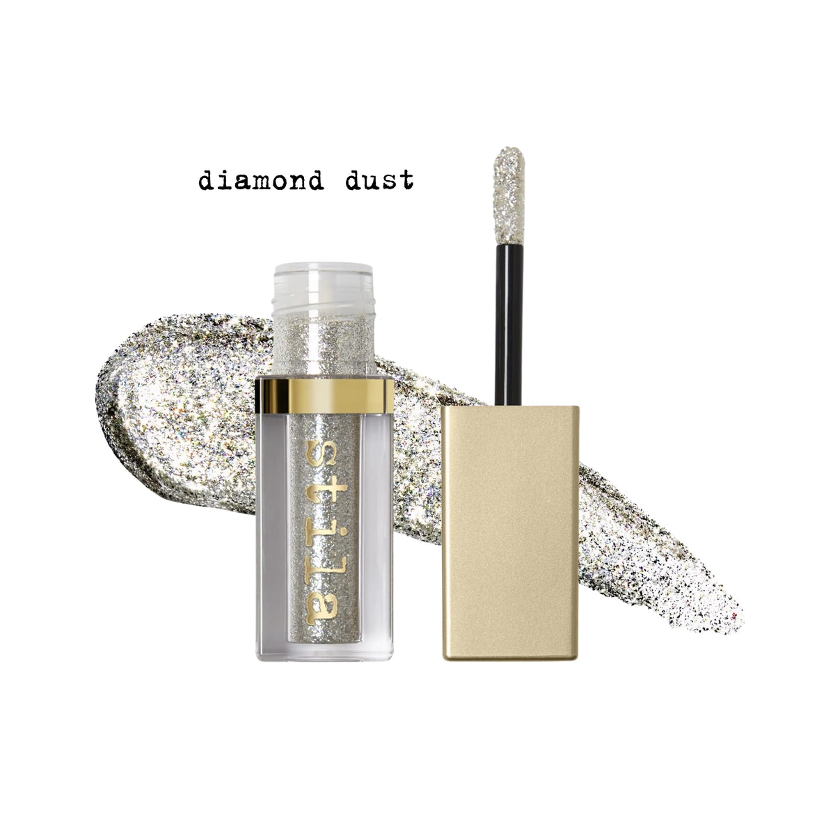 Stila Magnificent Metals swatch on skin shows creamy laydown and vibrant shimmer