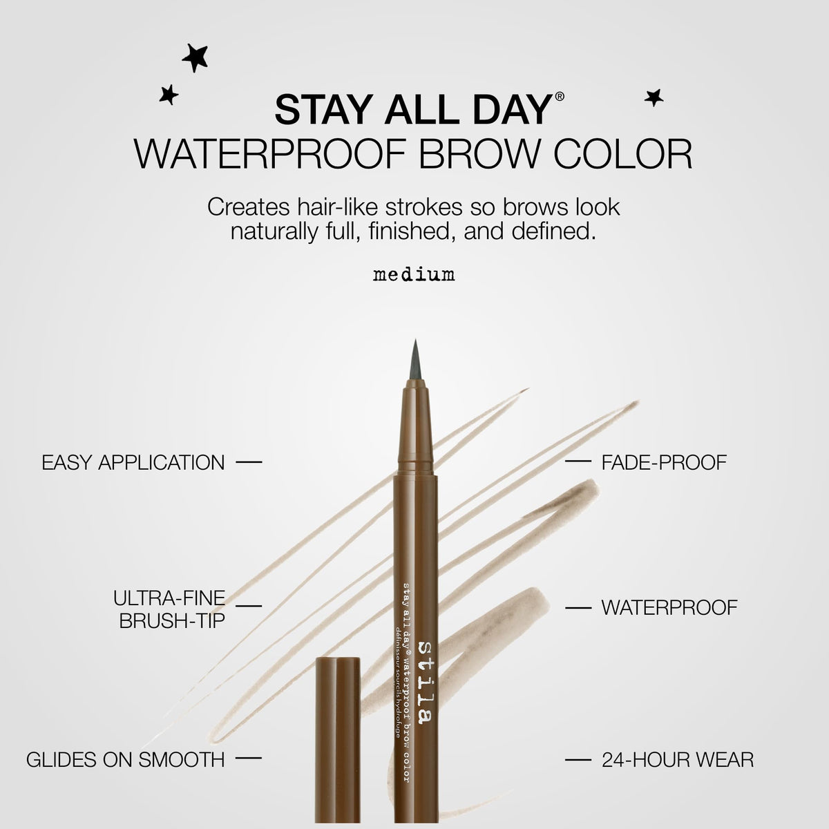 Stila Stay All Day Brow Color packaging for long-wear eyebrow styling.