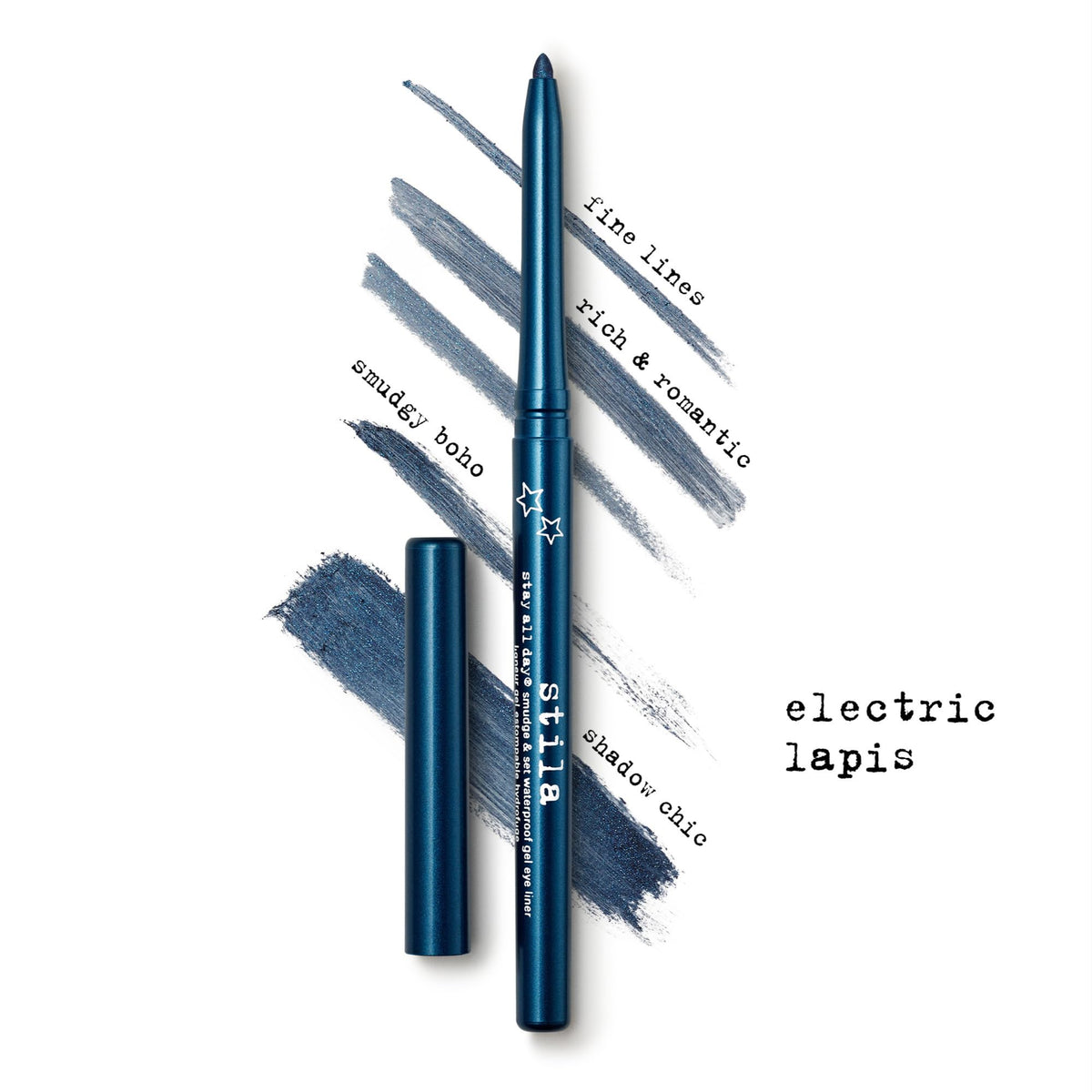 Stila Stay All Day gel liner smudged into shadow for versatile smoky look.