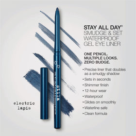 Stila Stay All Day gel liner on waterline delivering waterproof, secure wear.