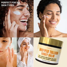 STIRLING whipped tallow balm honey night routine demonstration.