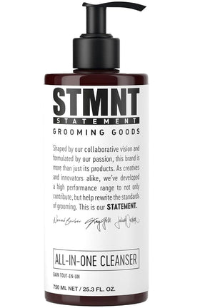 STMNT all-in-one daily cleanser bottle for a full-body cleanse.