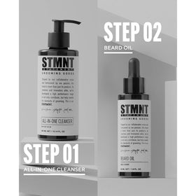STMNT cleanser with menthol for a cooling, refreshing sensation.