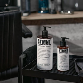 STMNT sulfate-free label signals gentler, silicone-free cleansing.