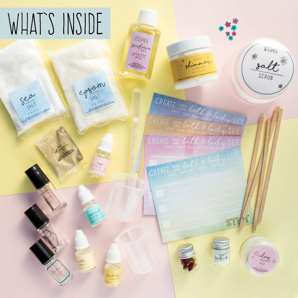 STMT DIY Signature Spa Set face mask mixture ready for a mineral-rich, purifying facial treatment.