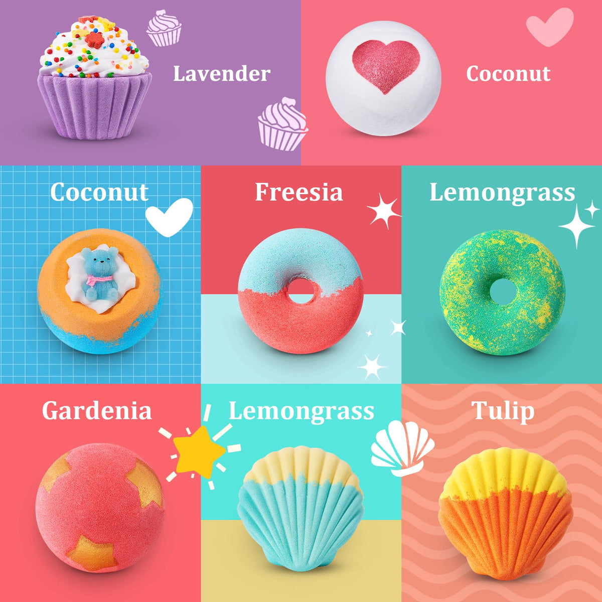 STNTUS INNOVATIONS colorful bath bombs fizz for a vibrant bath experience
