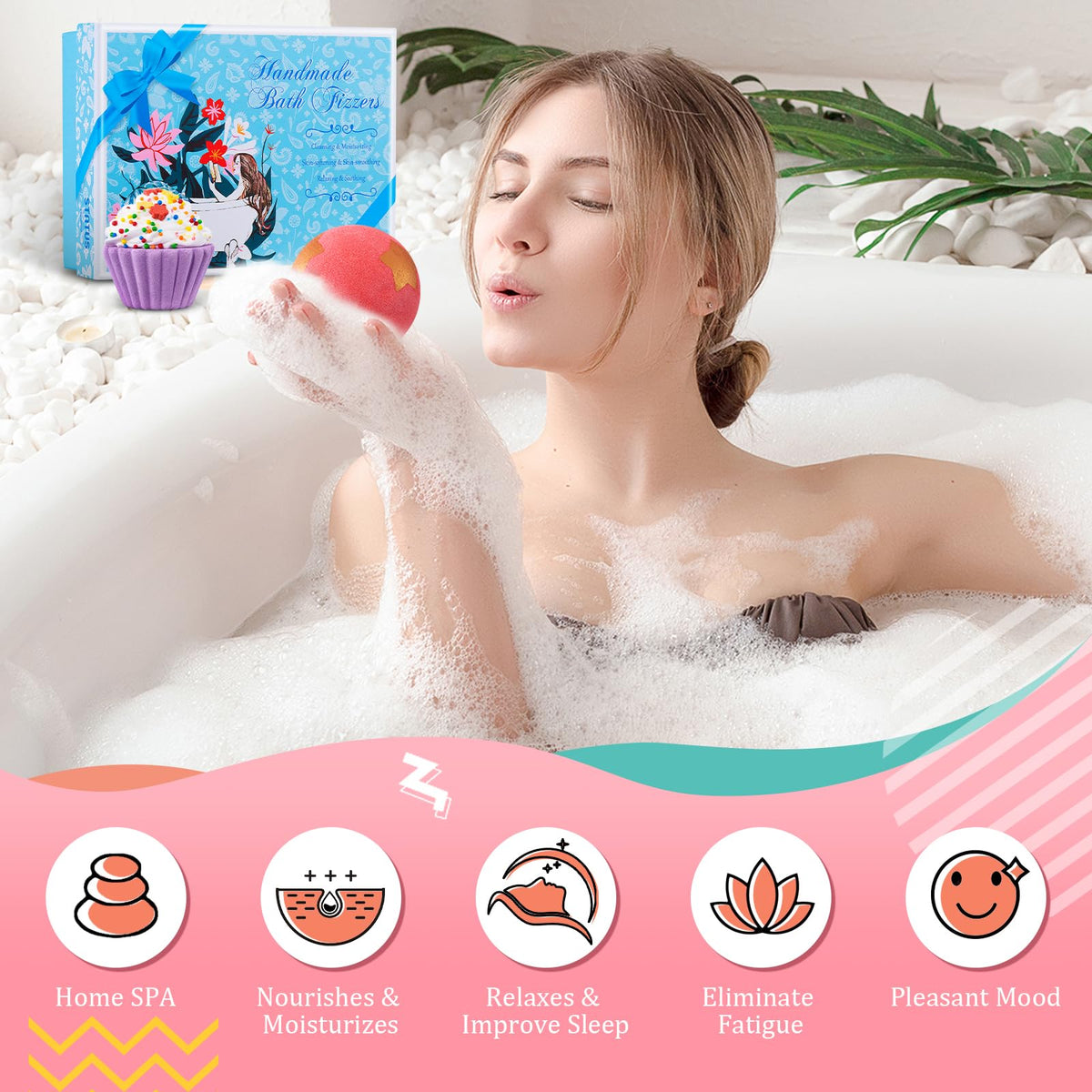 STNTUS INNOVATIONS donut-shaped bath bomb for playful spa moments