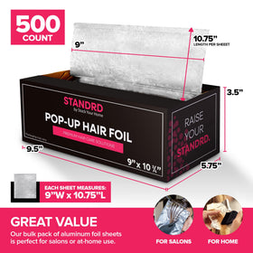 Stock Your Home embossed foil design secures hair during application for even color results.