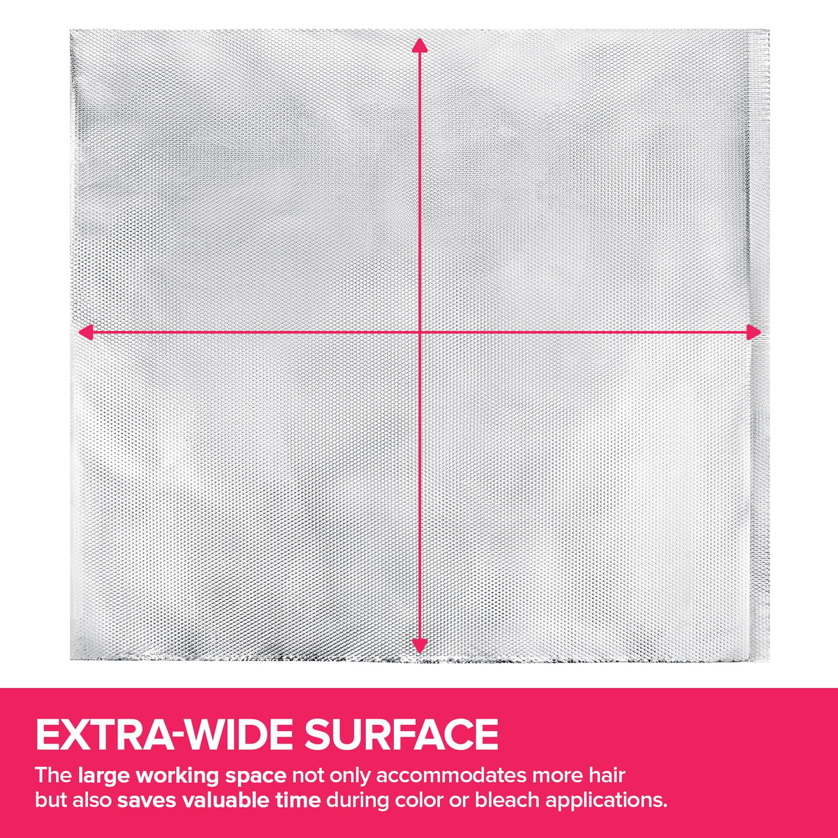 Stock Your Home foil sheets close-up shows embossed texture for reliable hair grip.
