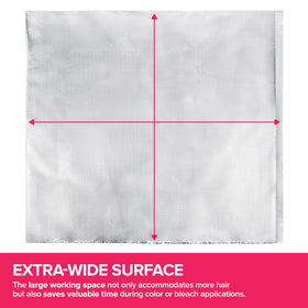 Stock Your Home foil sheets close-up shows embossed texture for reliable hair grip.