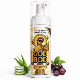 Stock Your Home God Bod foam bottle for easy at-home self-tanning.