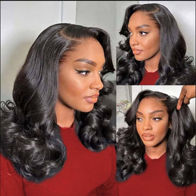STOGEDEST bob wig 12-inch lace-front reveals a natural hairline for versatile styling.