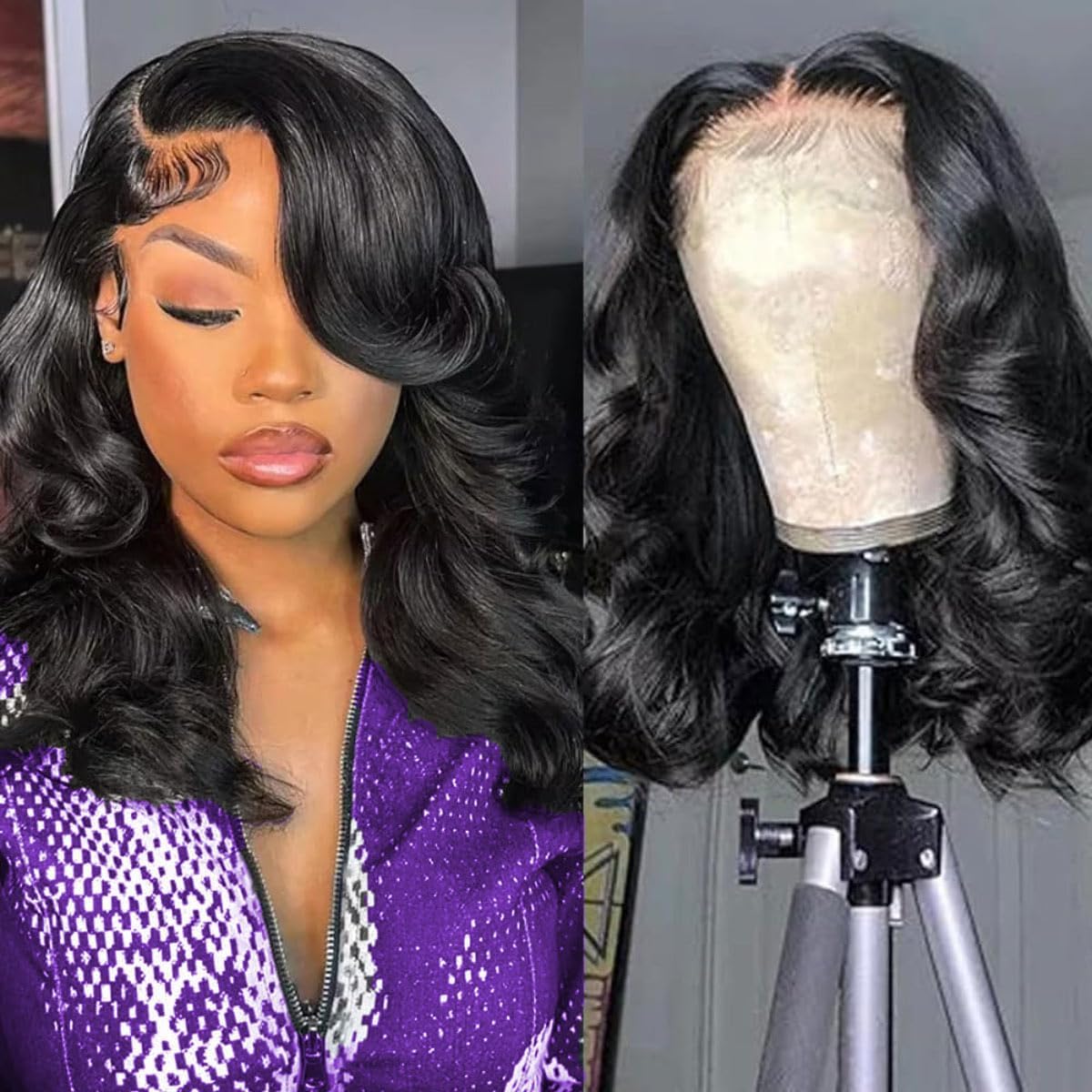 STOGEDEST 13x4 lace area highlights realistic scalp and flexible parting options.