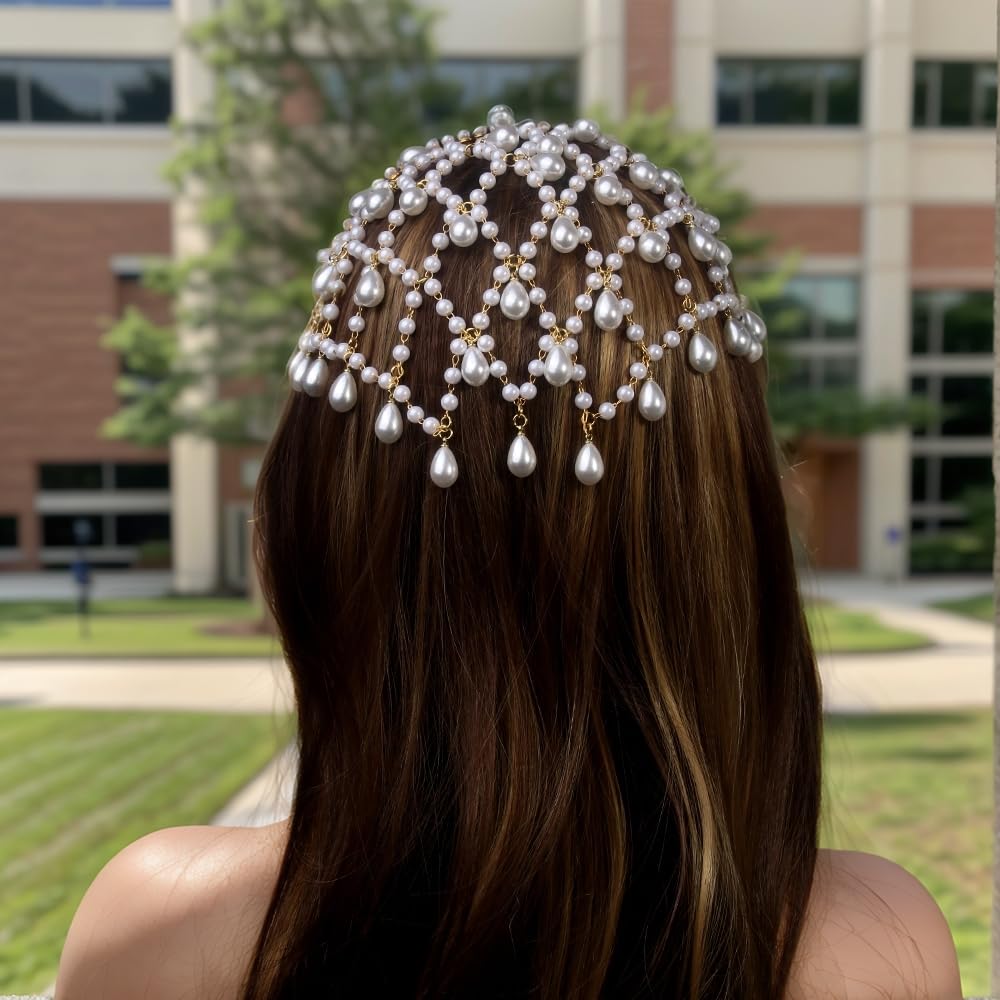 STONEFANS Lightweight pearl accents support comfortable, hair-friendly wear