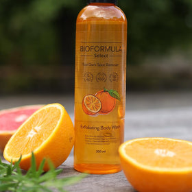 Stop Guessing BioFormula Select morning shower routine encourages consistent tone.