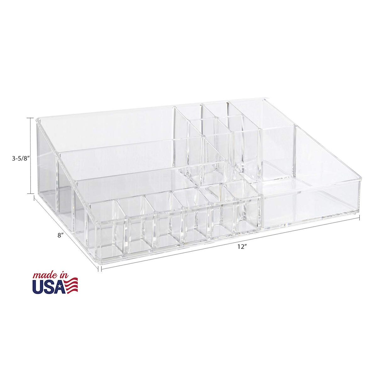 STORi Audrey clear vanity organizer keeps brushes organized and within reach