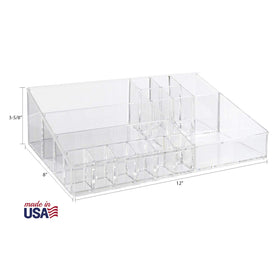 STORi Audrey clear vanity organizer keeps brushes organized and within reach