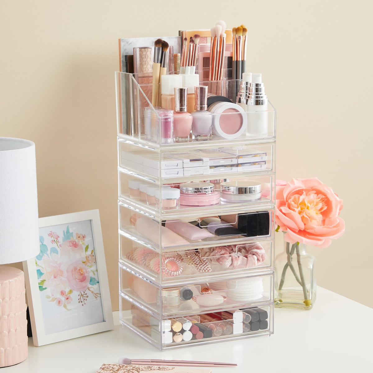 STORi Chloe example: organized craft or home office desk setup