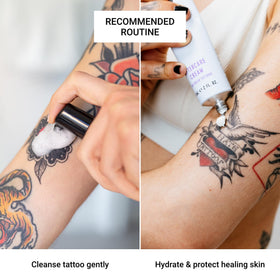 Fragrance-free Stories & Ink bottle label emphasizing sensitive-skin suitability