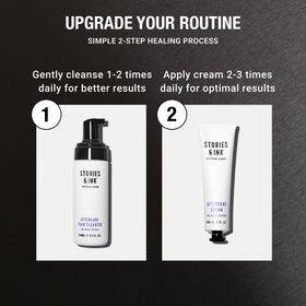 UK-made Stories & Ink tattoo care foam cleanser on a clean surface