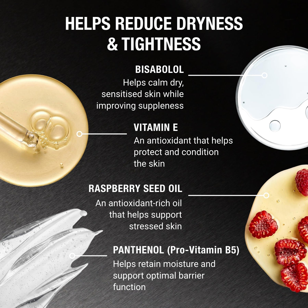 Stories & Ink panthenol and bisabolol ingredients visual highlight calming properties