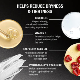 Stories & Ink panthenol and bisabolol ingredients visual highlight calming properties