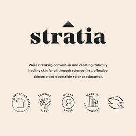 Stratia Night Shift night-stand setup suggests tranquil skincare routine