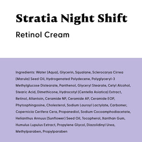 Stratia Night Shift packaging on shelf signals premium night care
