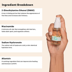 Stratia Rewind applied on skin shows smooth, fast-absorbing finish.