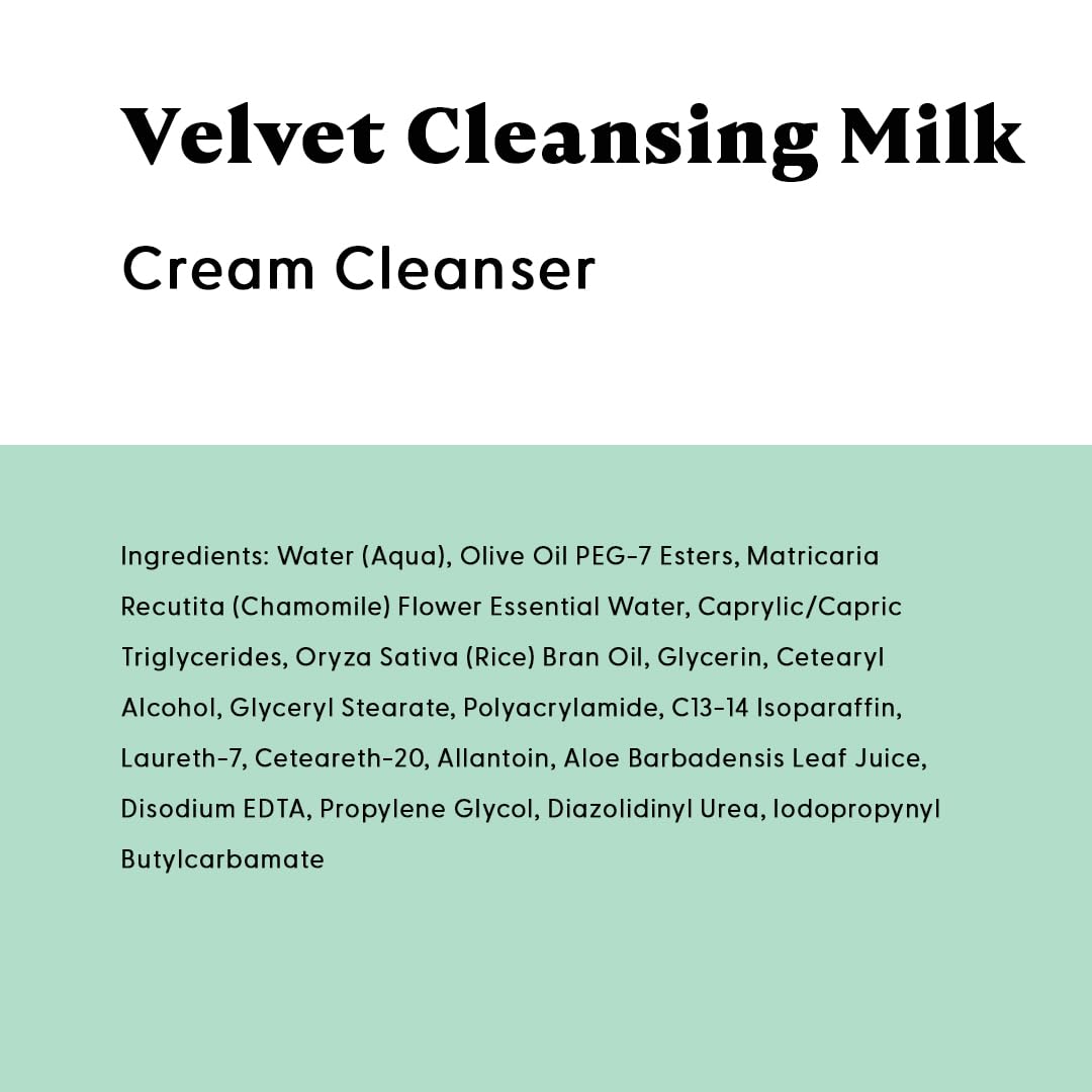 Stratia Velvet Cleansing Milk close-up emphasizes creamy, non-drying texture