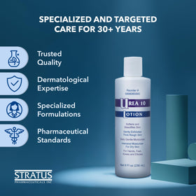 STRATUS PHARMACEUTICALS Urea 10% Lotion package includes usage guidance