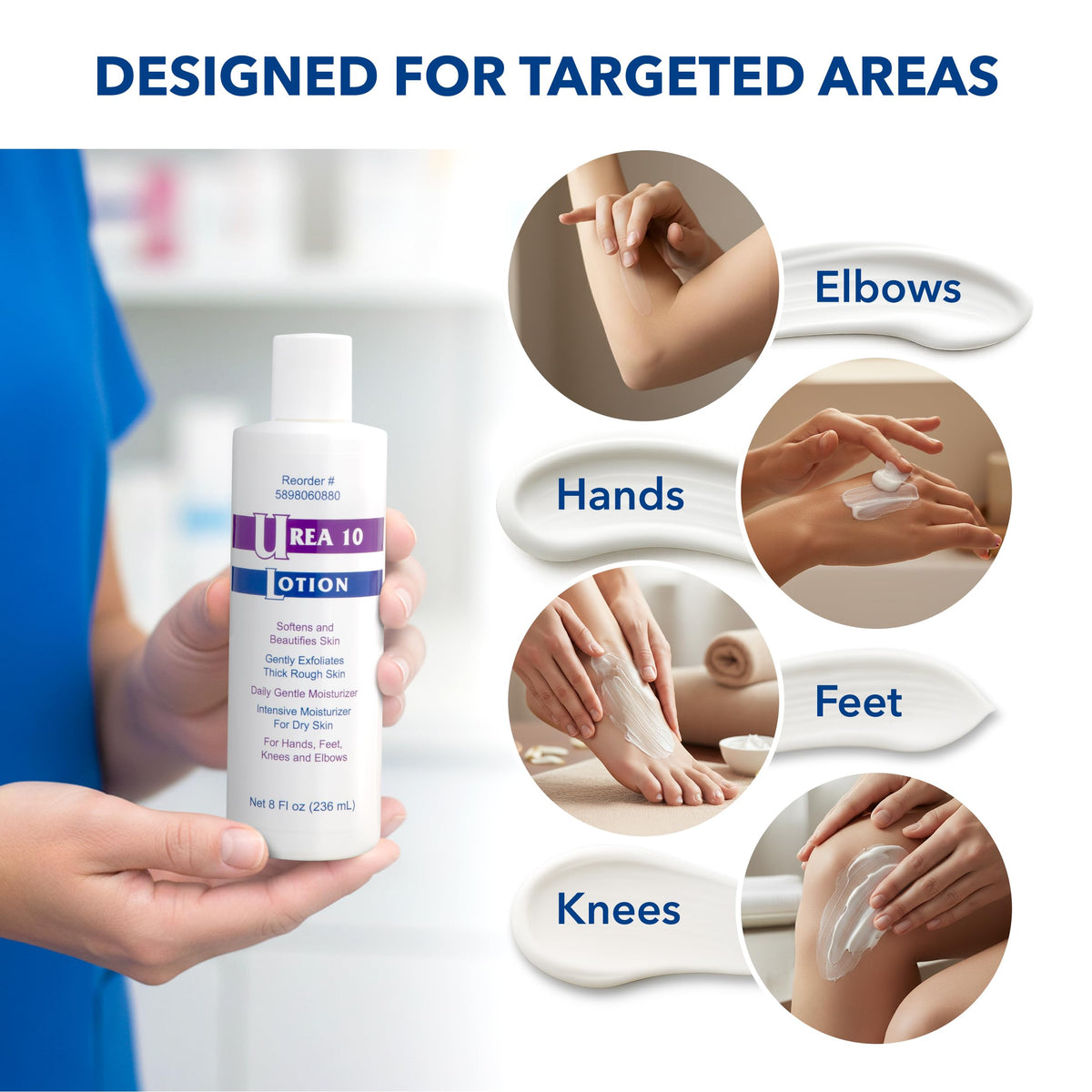STRATUS PHARMACEUTICALS Urea 10% Lotion texture close-up shows rich non-greasy cream