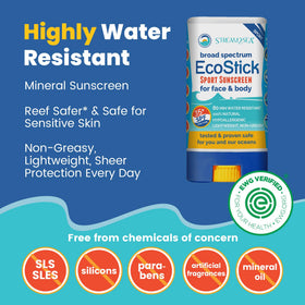 Sugarcane resin packaging highlights sustainable reef safe sunscreen