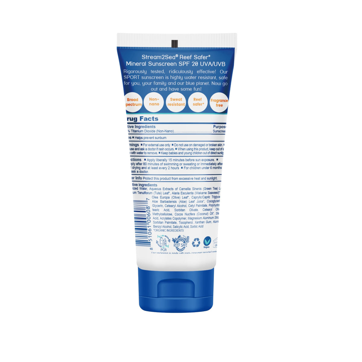 STREAM 2 SEA sugarcane tube packaging emphasizes eco-friendly design